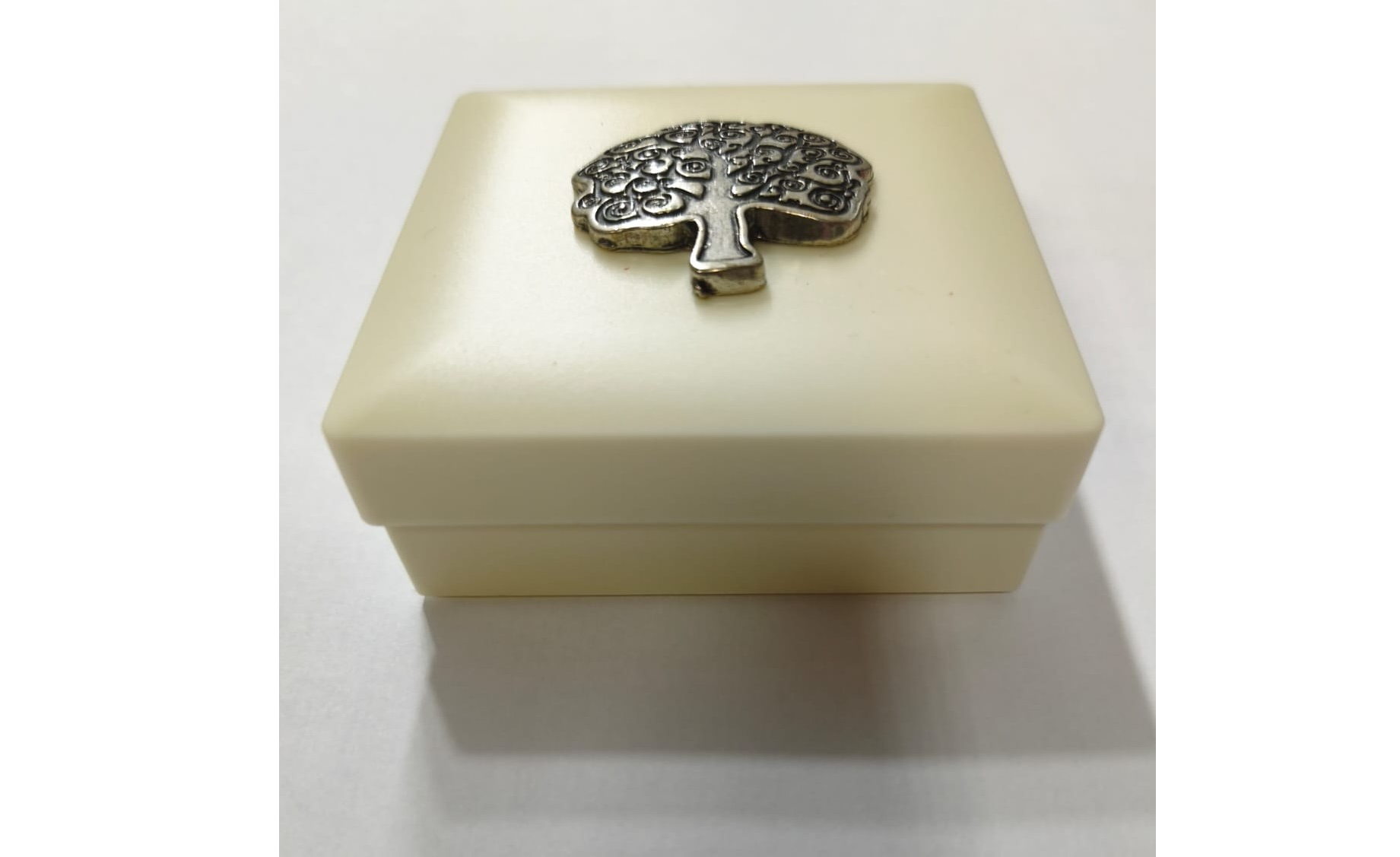 Scatola Avorio Albero Argento